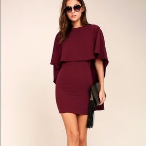 Burgundy backless dress